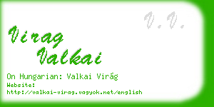 virag valkai business card